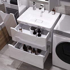 Style Line Мебель для ванной Марелла 60 Люкс Plus антискрейтч подвесная белая – фотография-5